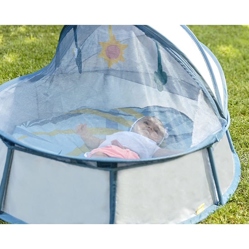 Babymoov Babyni Premium Protective Pop-Up 3-in-1 Portable Inside/Outside Baby and Toddler Playpen with Canopy Tent and Mosquito Net