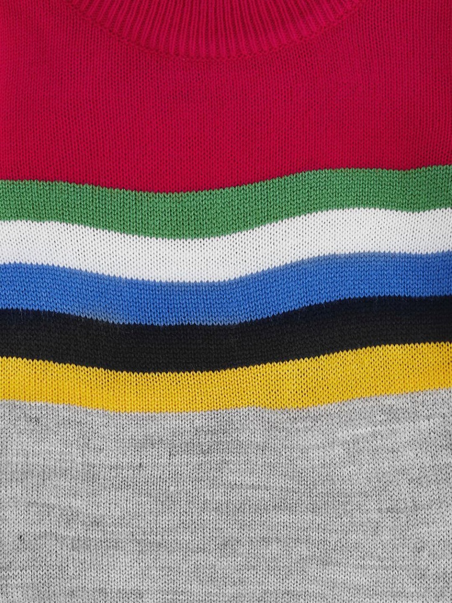 Pantaloons Junior Grey & Pink Color Block Full Sleeves Sweater