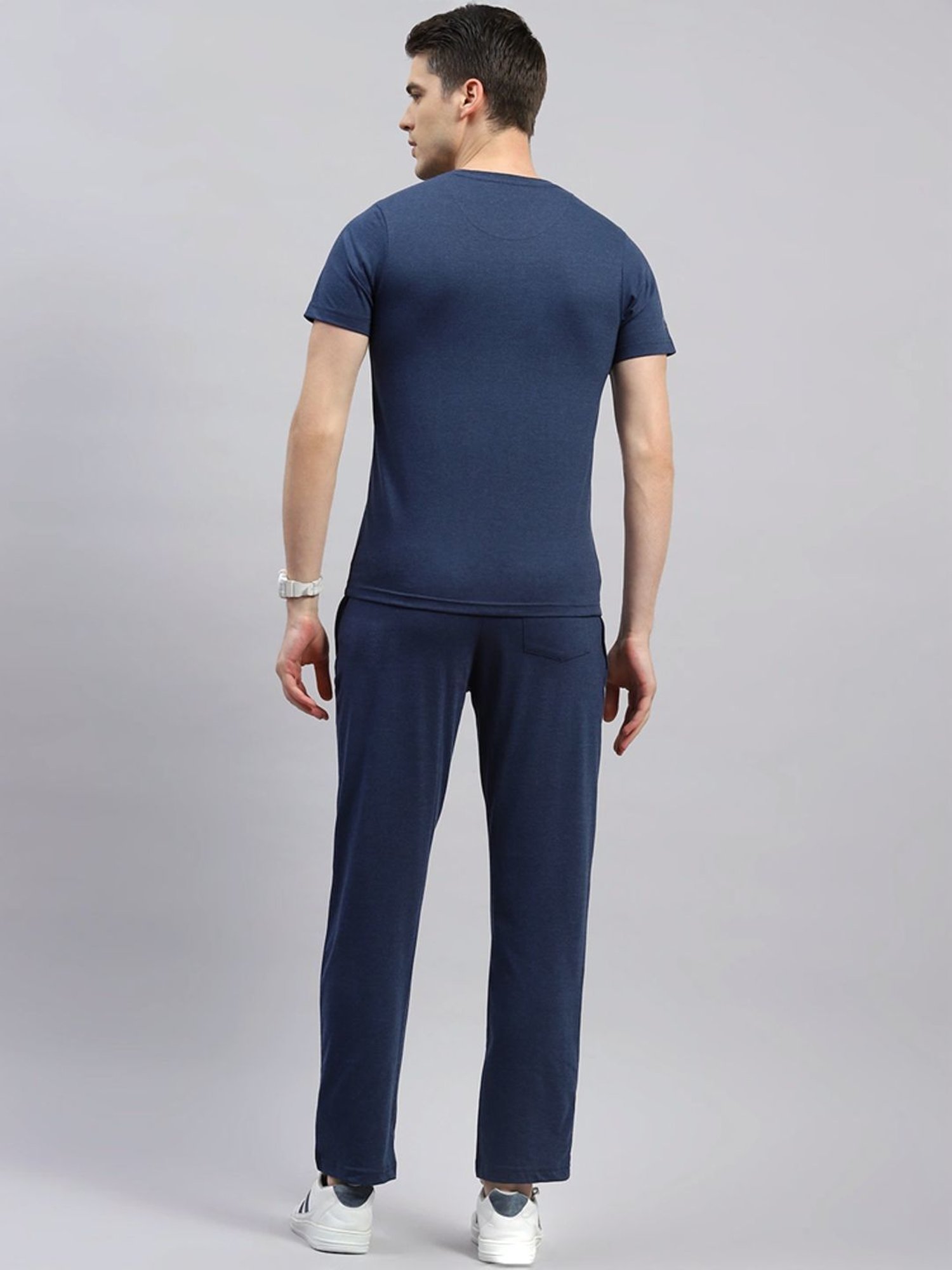 Monte Carlo Blue Regular Fit Printed Co-Ord Set