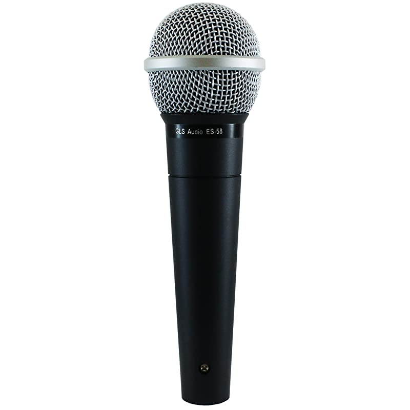 Vocal Microphone ES-58 & Mic Clip - Professional Series ES58 Dynamic Cardioid Mike Unidirectional (No On/Off Switch)