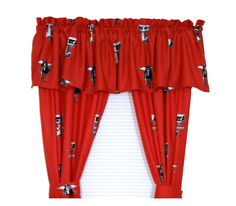 NCAA Valance Collegiate Window Decor - Texas Tech Red Raiders..
