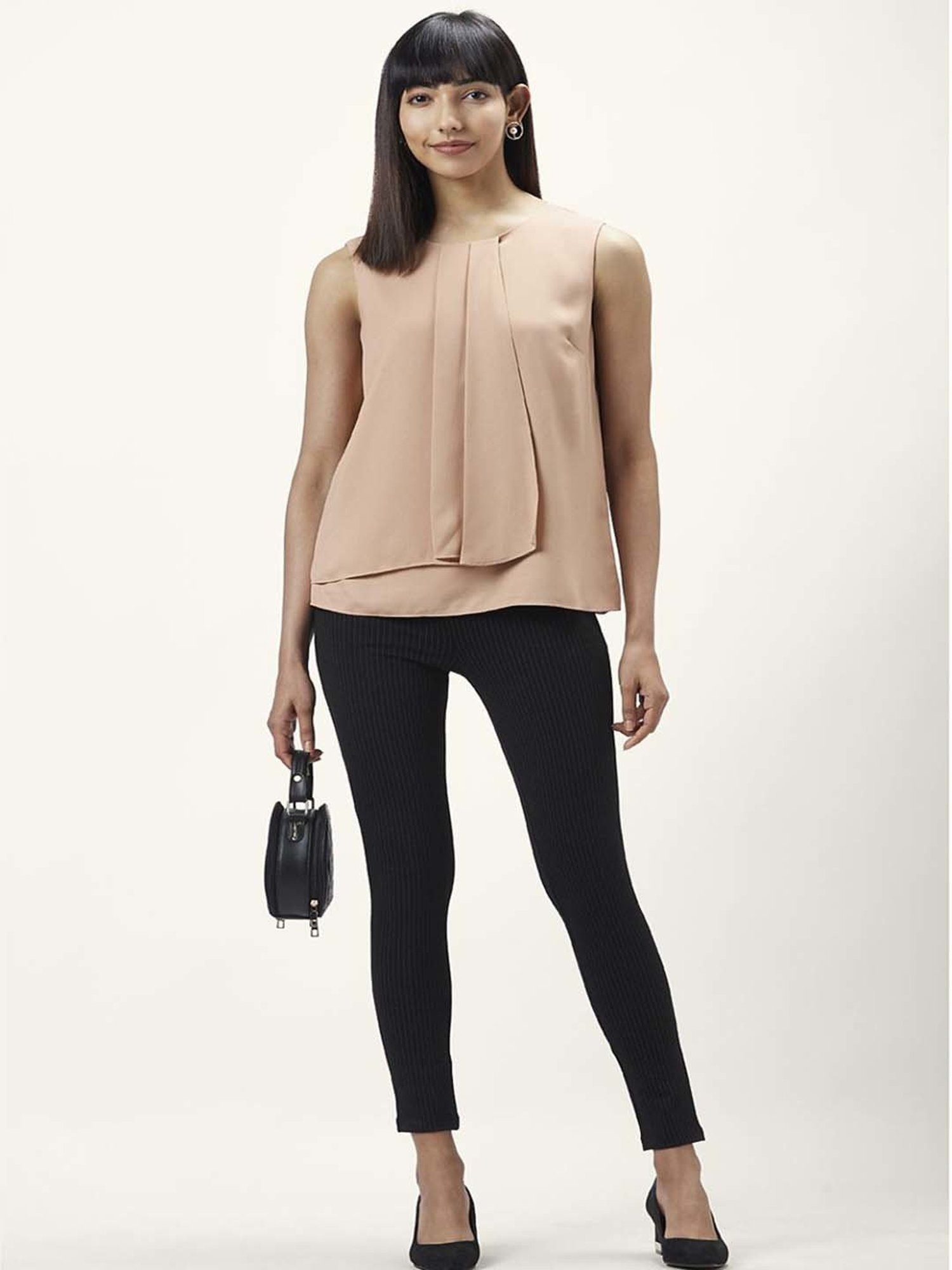 Annabelle by Pantaloons Peach Regular Fit Top