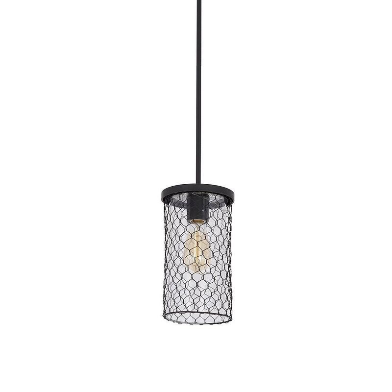 55.5" Glass Wire Cage Ceiling Light (Includes LED Light Bulb) Brown - Cresswell Lighting