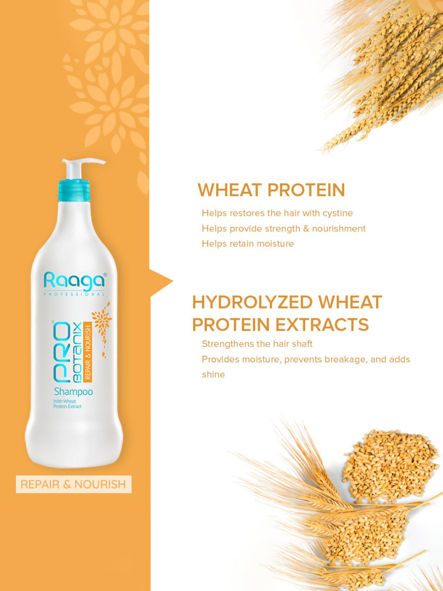 Raaga Professional Pro Botanix Repair & Nourish Shampoo - 1000 ml