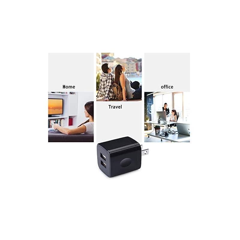 Wall Charger, Charging Block,  5-Pack 2.1Amp 5V Dual Port USB Power Adapter Plug Cube Compatible Phone 12 11 Xs Max XR X 8 7 6, Pad Mini/Air (2020), Samsung A42 A21s S20 S10 S9+, G8 K31 Q60 G8