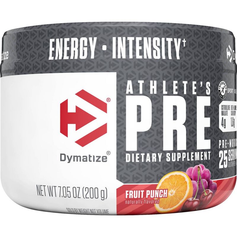 Dymatize Athlete's Pre Workout Dietary Supplements - Fruit Punch - 7.05oz