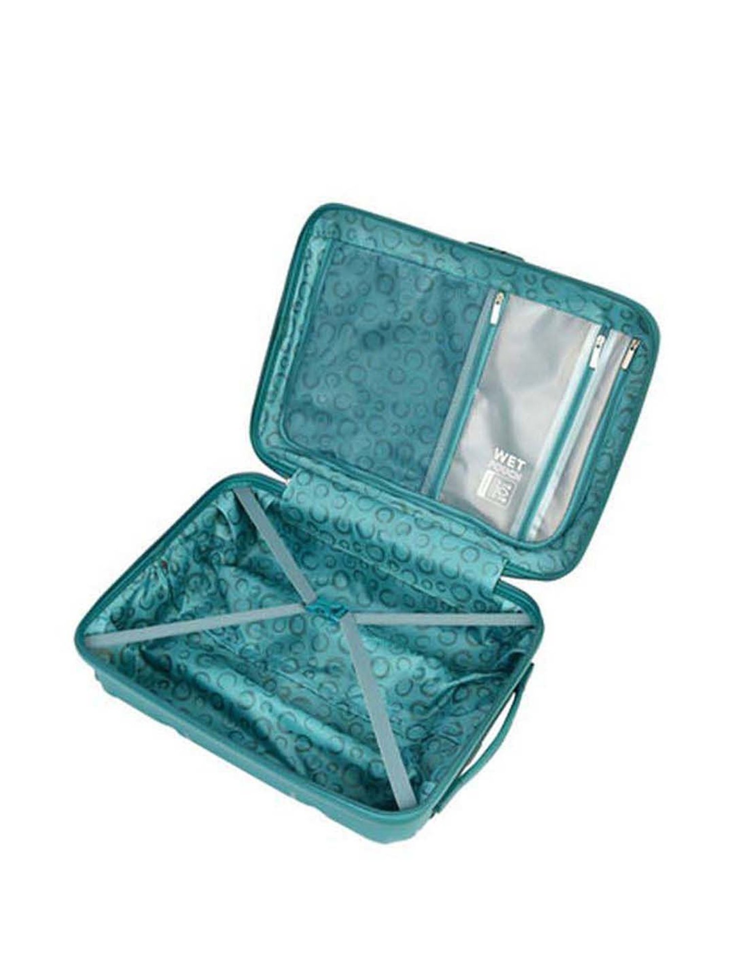 American Tourister Green Textured Hard Cabin Trolley - 37 cm