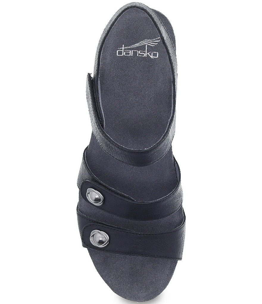 Dansko Savannah Banded Leather Wedge Sandals