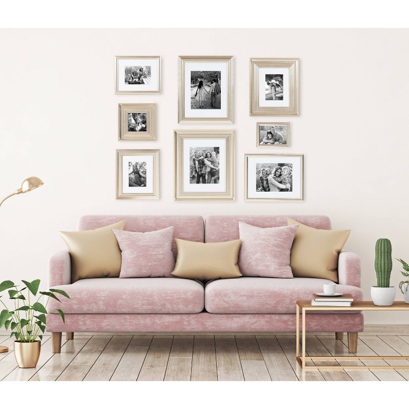 8pc Odessa Frame Box Set Champagne - Kate & Laurel All Things Decor