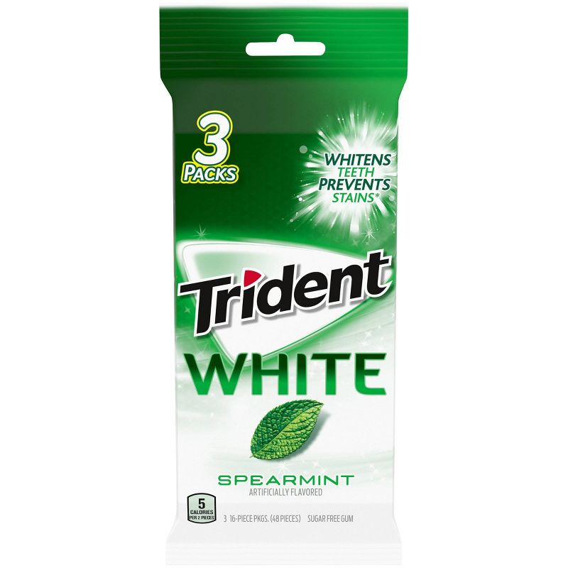 Trident White Spearmint Sugar-Free Gum - 48ct