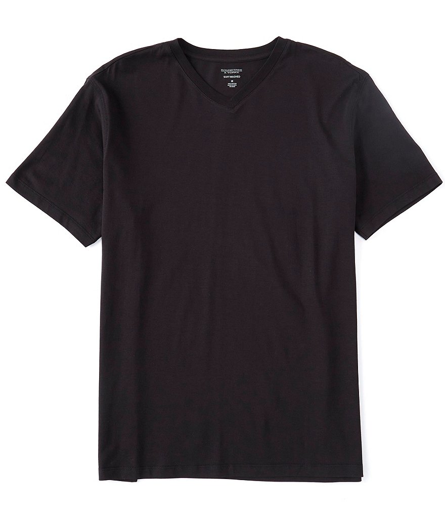 Roundtree & Yorke Soft Washed Short-Sleeve Solid V-Neck Tee