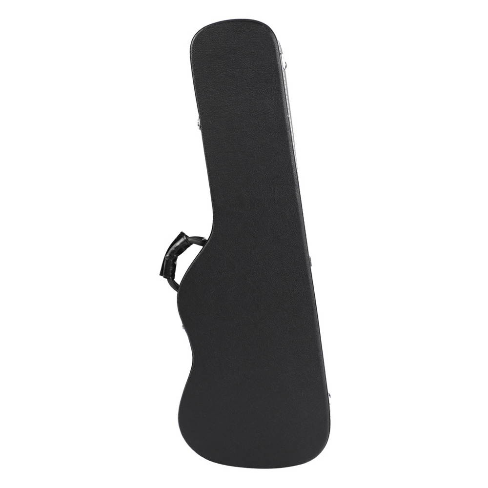 Straight Flange Black Standard Electric Guitar Carrying Hard Shell Case w/ Lock