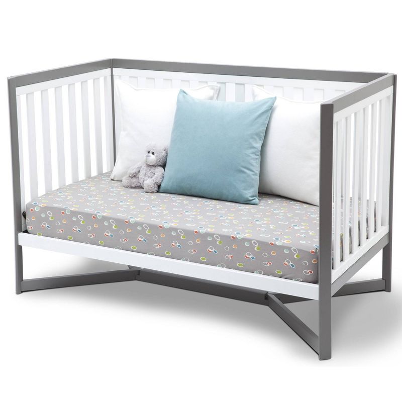 Delta Children Tribeca 4-in-1 Convertible Crib - White/Gray
