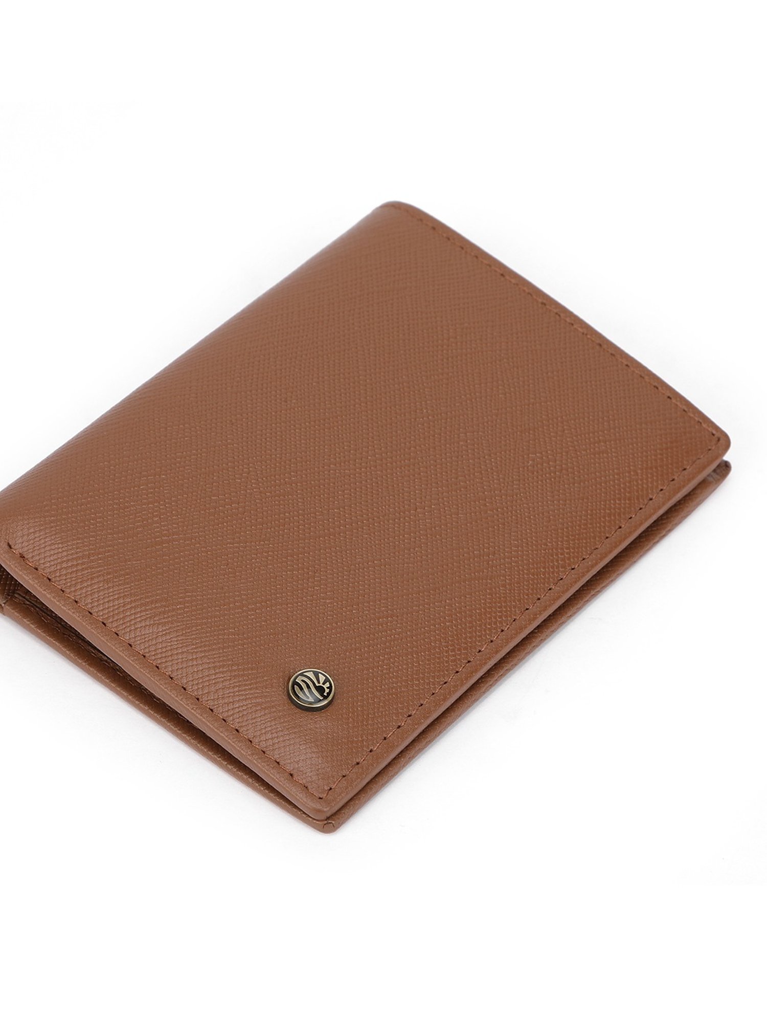 PERQUISITE Brown Casual Leather Bi-Fold Wallet for men