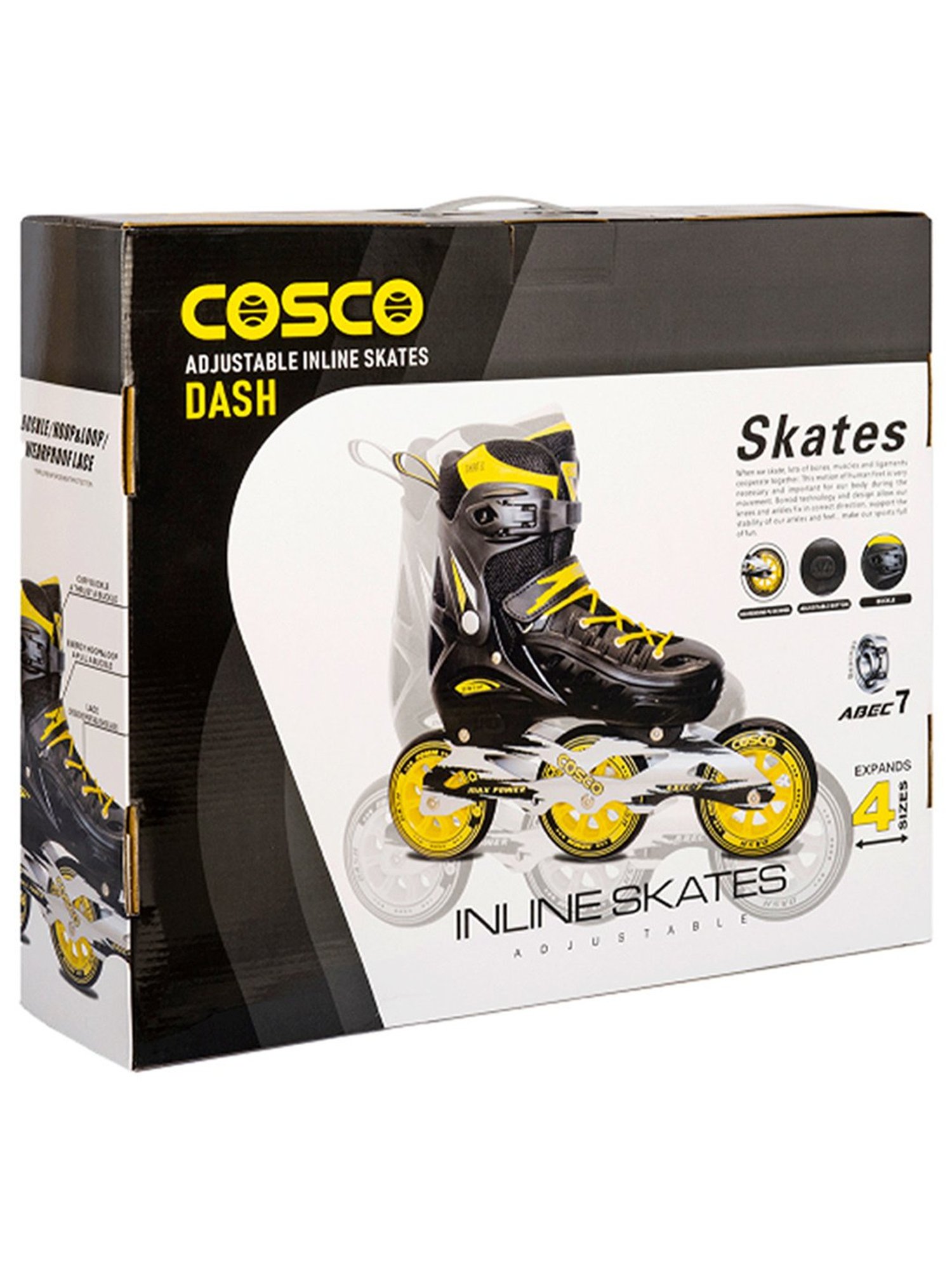Cosco Inline Skate Dash Roller Skates (Black) Size - Standard