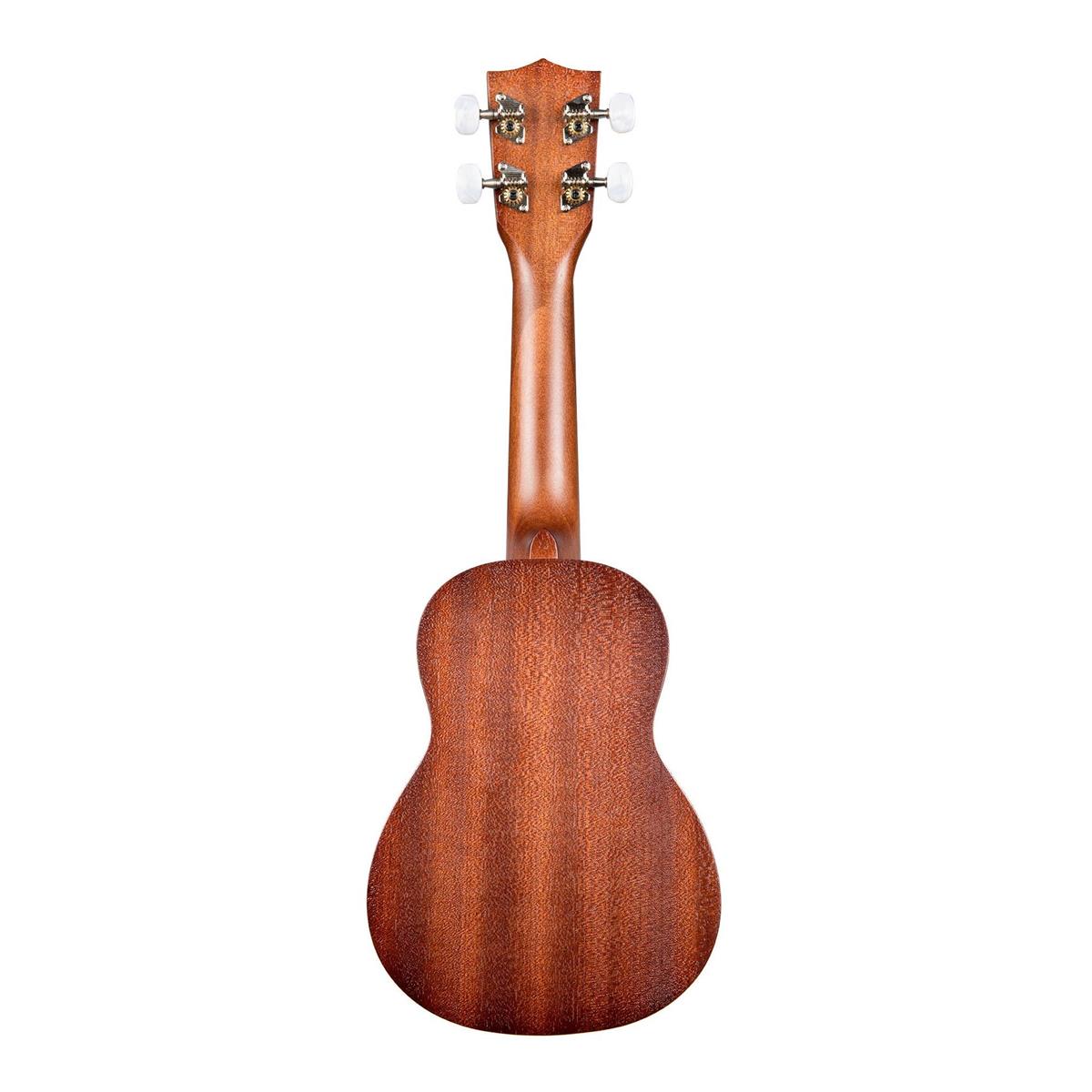 Kala Satin Mahogany Soprano Ukulele with Hawaiian Islands Laser Etching #KA15SH1