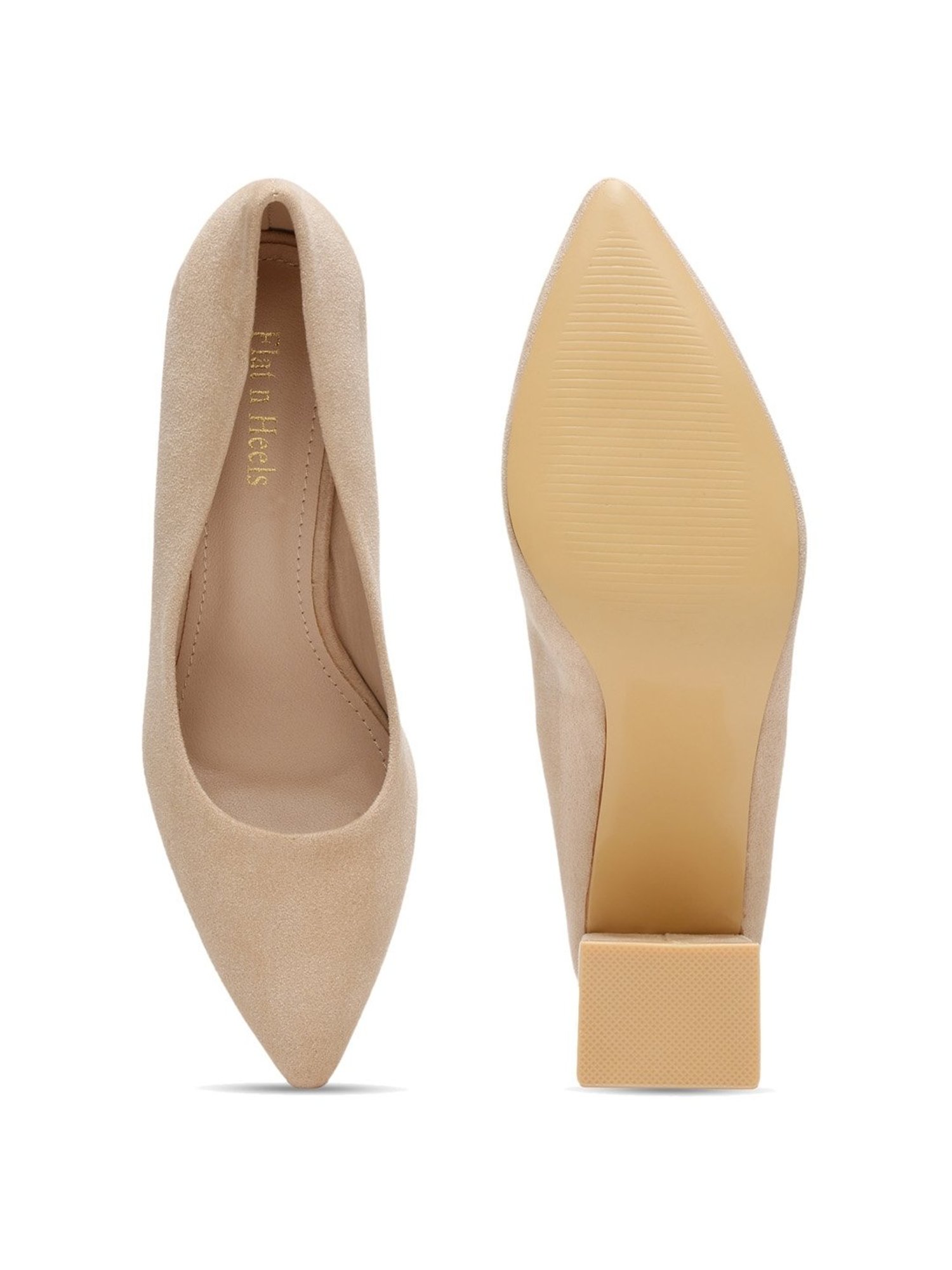 Flat N Heels Women's Beige Casual Pumps