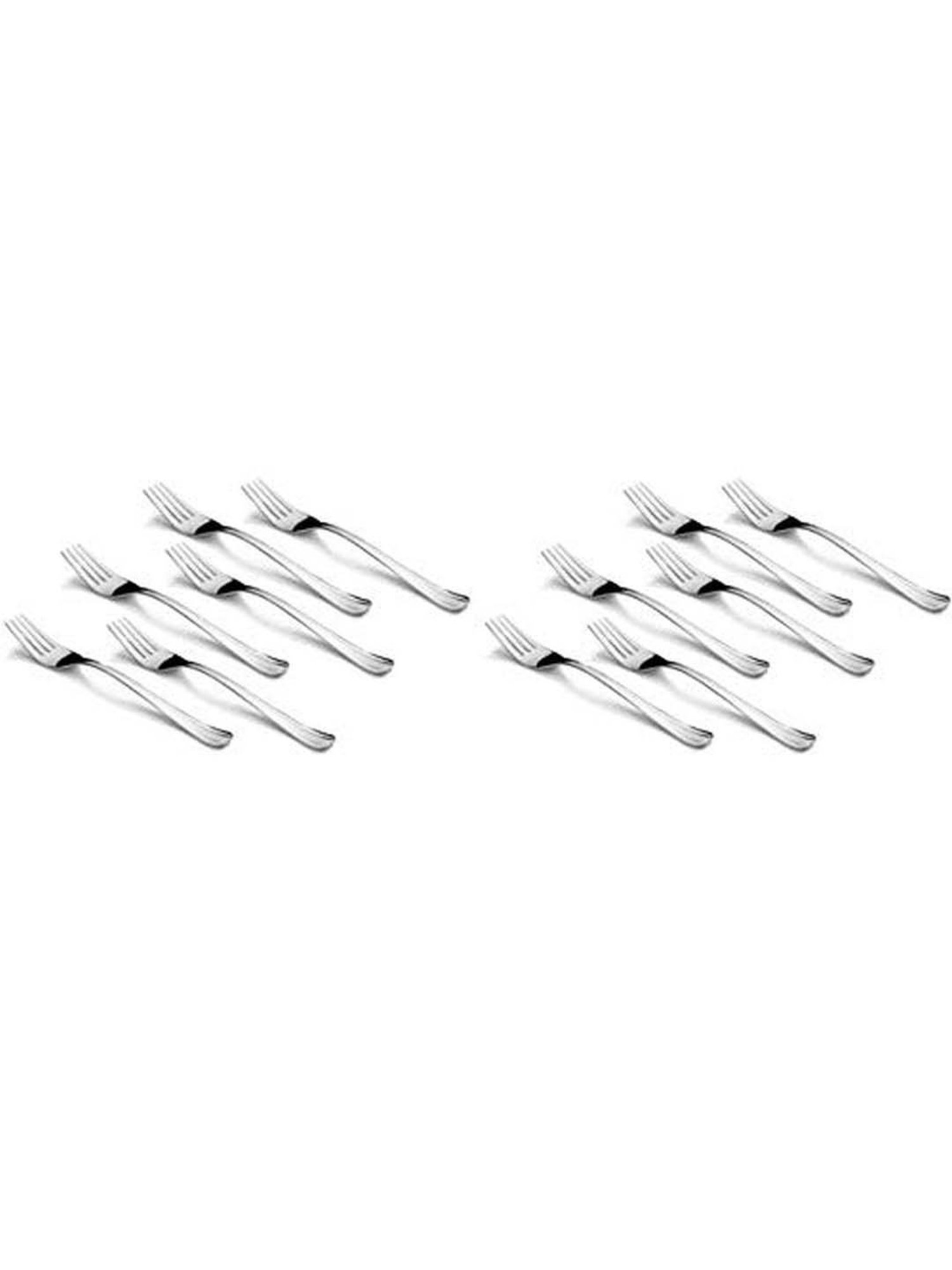 FnS Creta Silver Stainless Steel Dinner Fork - Set of 12