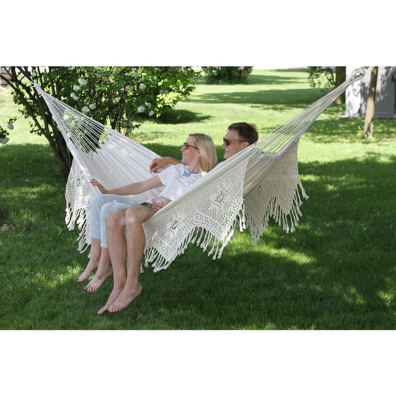 Vivere Brazilian Style Double Deluxe Hammock - Natural Color