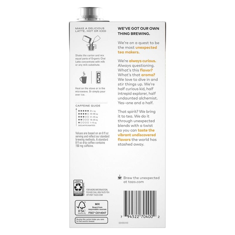 Tazo Organic Tea Latte Chai Black Tea - 32 fl oz