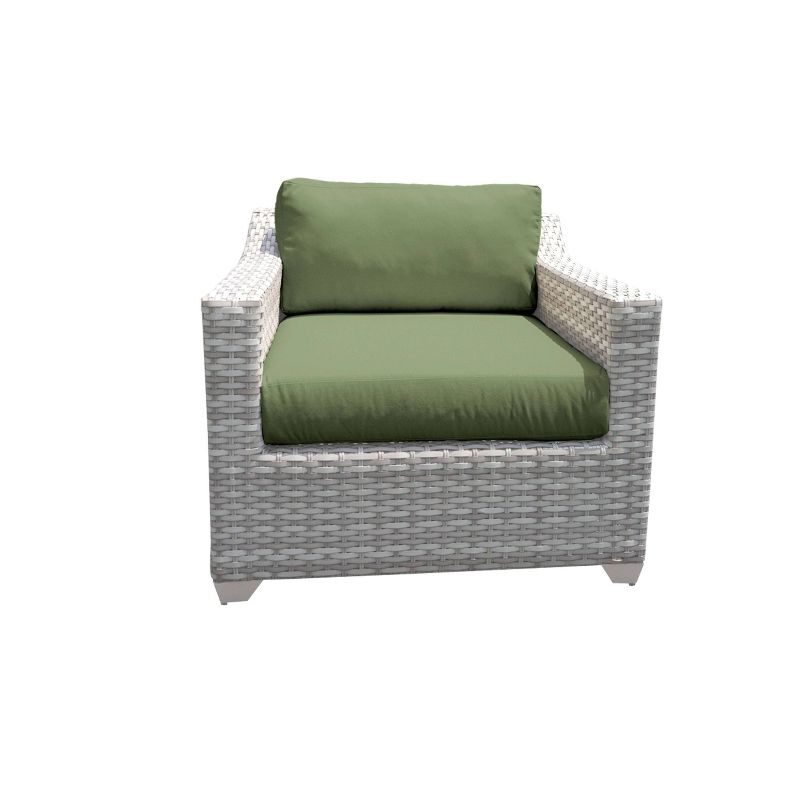 Nolin 7pc Sectional Weathered Brown Frame Sunbrella Spectrum Denim Fabric - La-Z-Boy