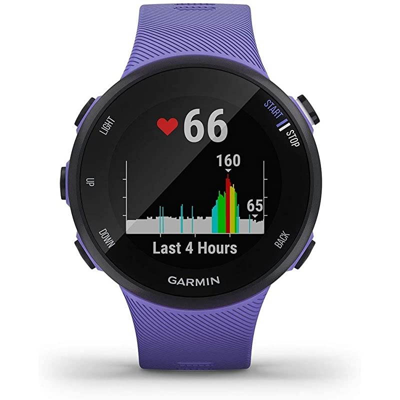 Garmin Forerunner 45S GPS Running Watch Gift Box Bundle | Includes  HD Screen Protectors, USB Adapters & Hard Case | Heart Rate Watch | Pace, Distance, Stress Tracking | Iris, 010-02156-01