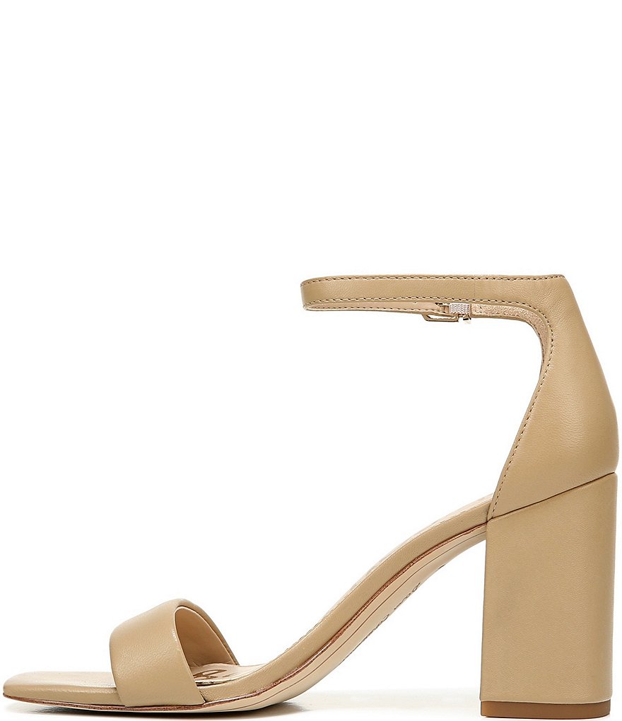 Sam Edelman Daniella Leather Block Heel Square Toe Dress Sandals