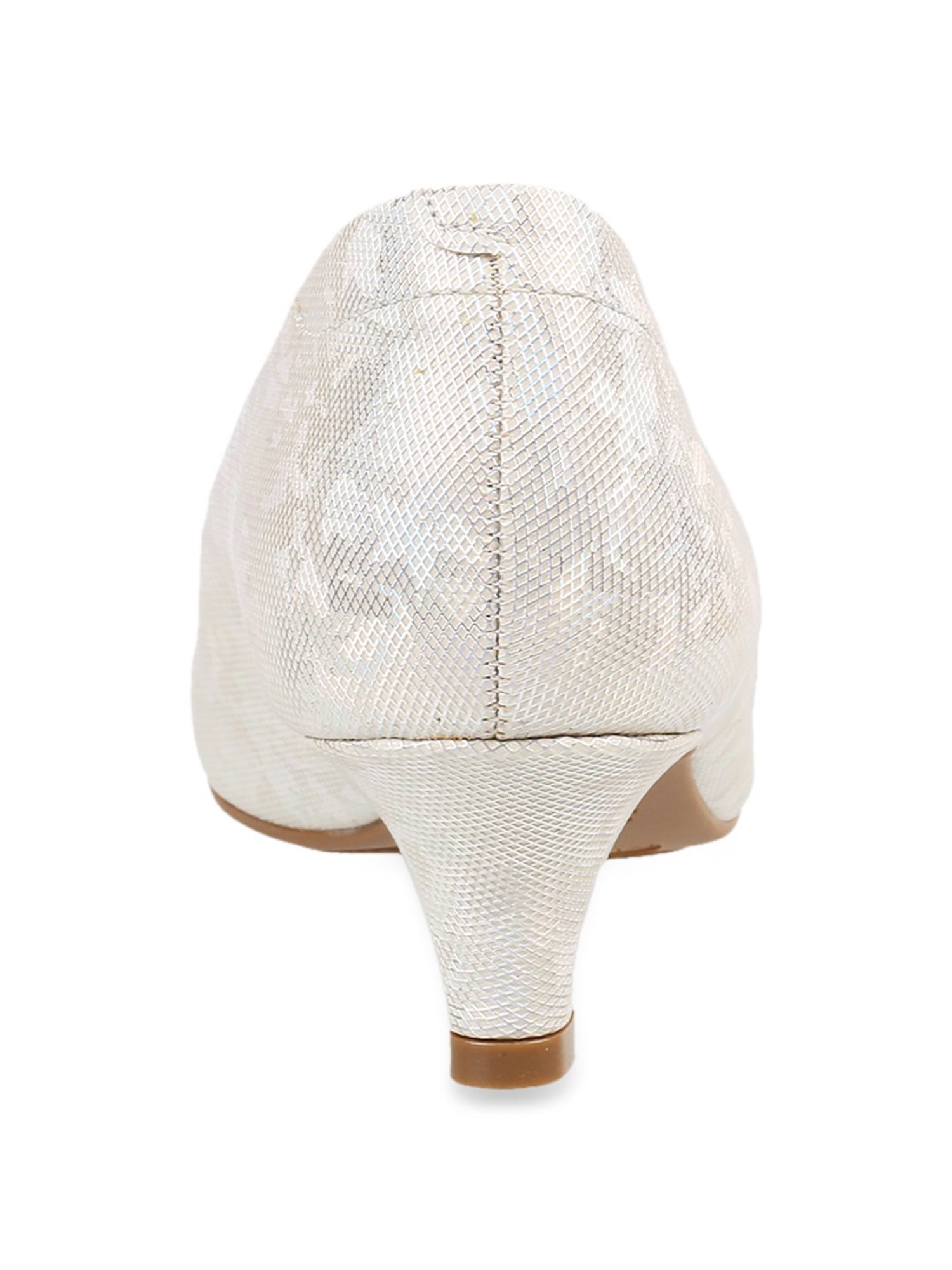 J. Fontini by Mochi Women's Silver Stiletto Pumps