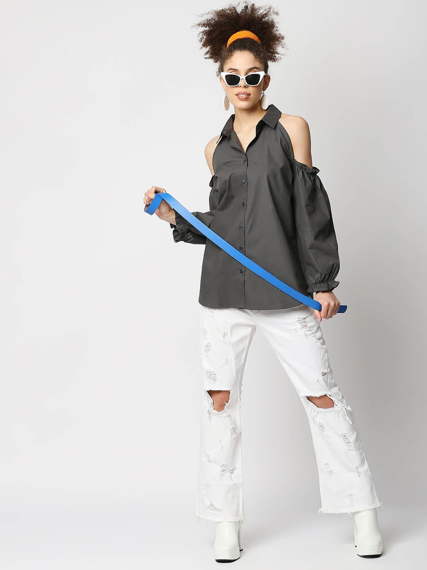 Remanika Grey Regular Fit Shirt