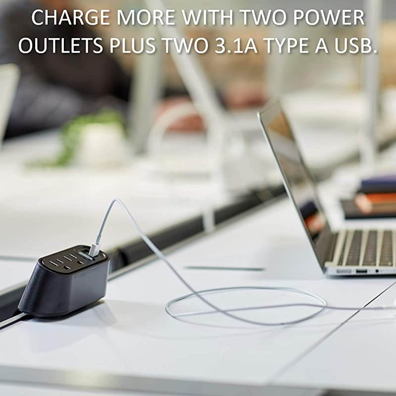 Power Strips Desktop USB Power Center Power Strip Black WMC220BK