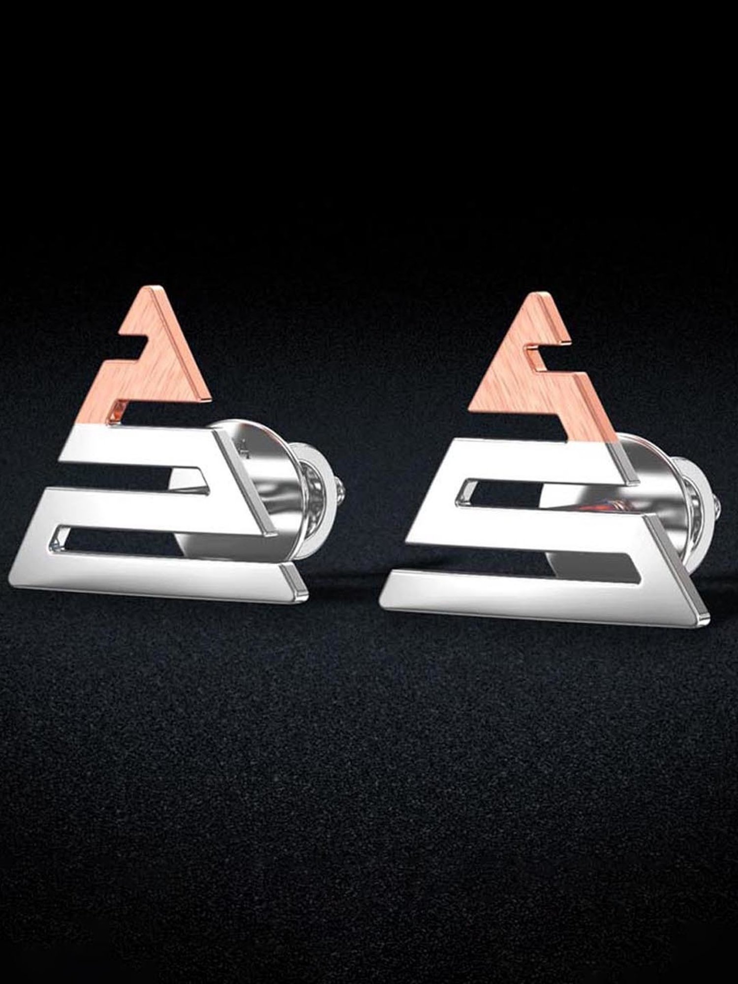 Joyalukkas 950 Platinum Dazzling  and Rose Gold Earrings