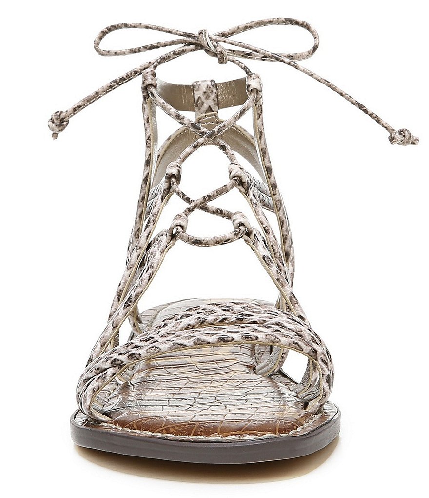 Sam Edelman Gasha Strappy Snake Printed Gladiator Sandals