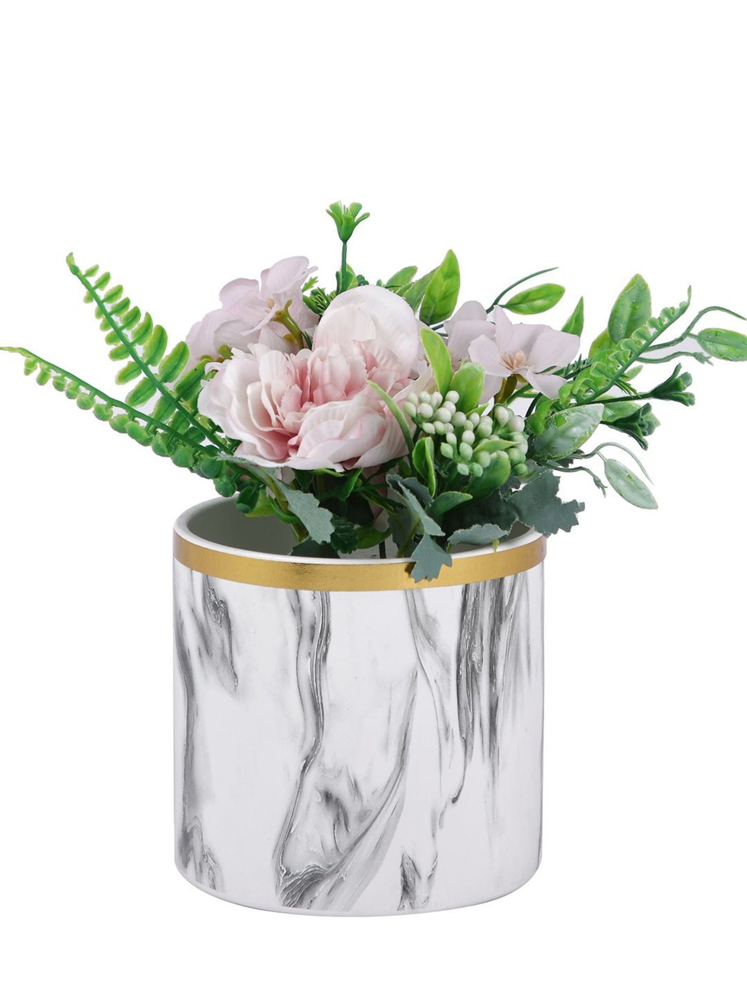 Tayhaa White & Black Ceramic Planter