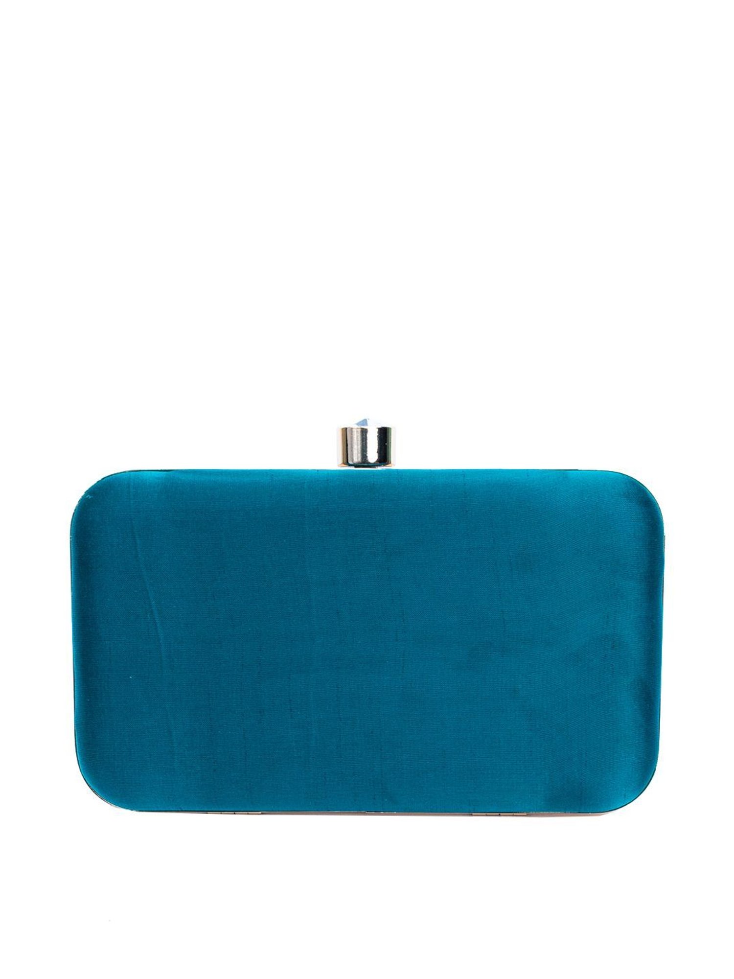 NR by Nidhi Rathi Blue Fabric Minaudiere Clutch