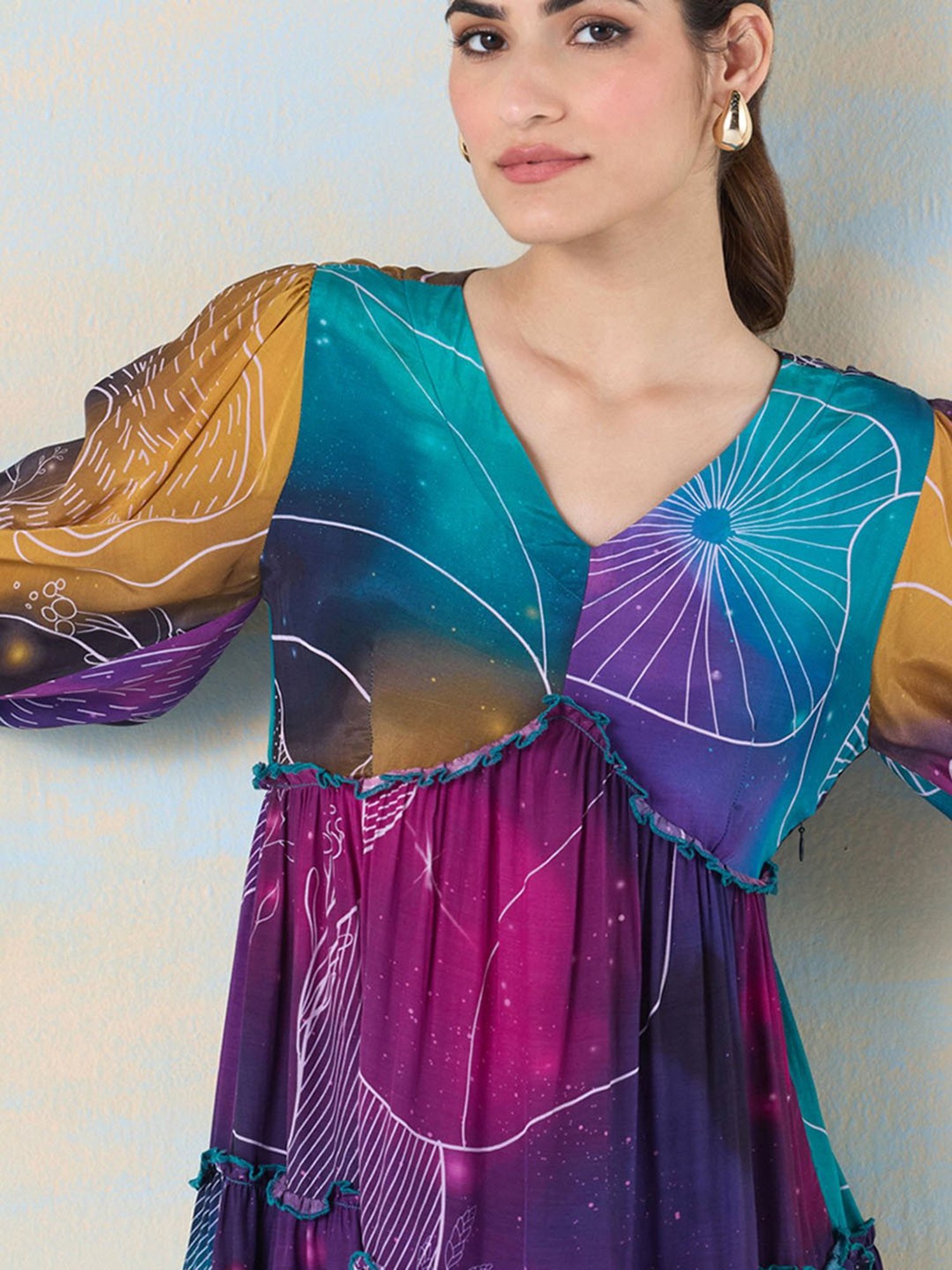 navyasa by liva Multicolor Printed Ethnic Dress