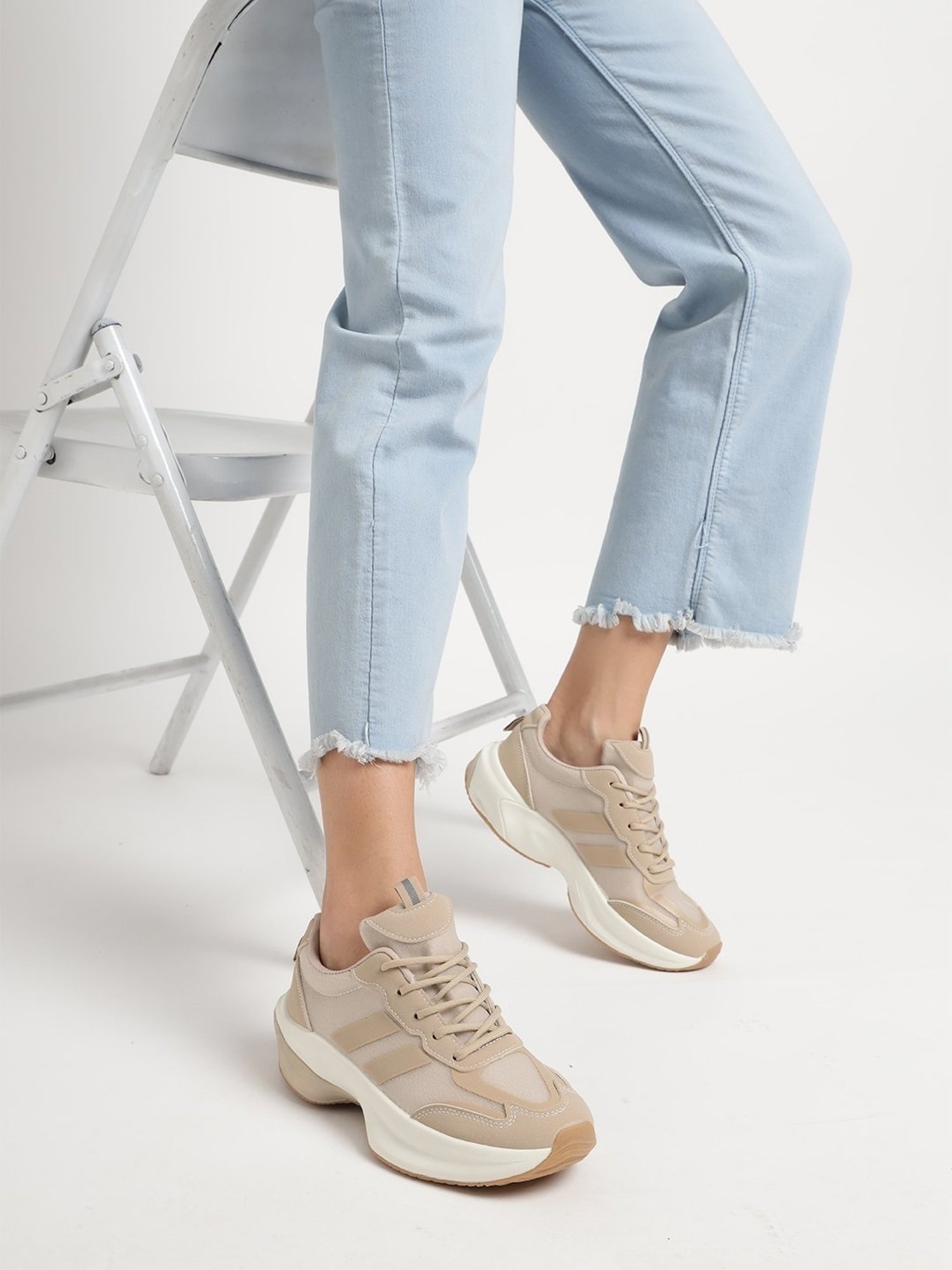 Truffle Collection Women's Khaki Casual Sneakers