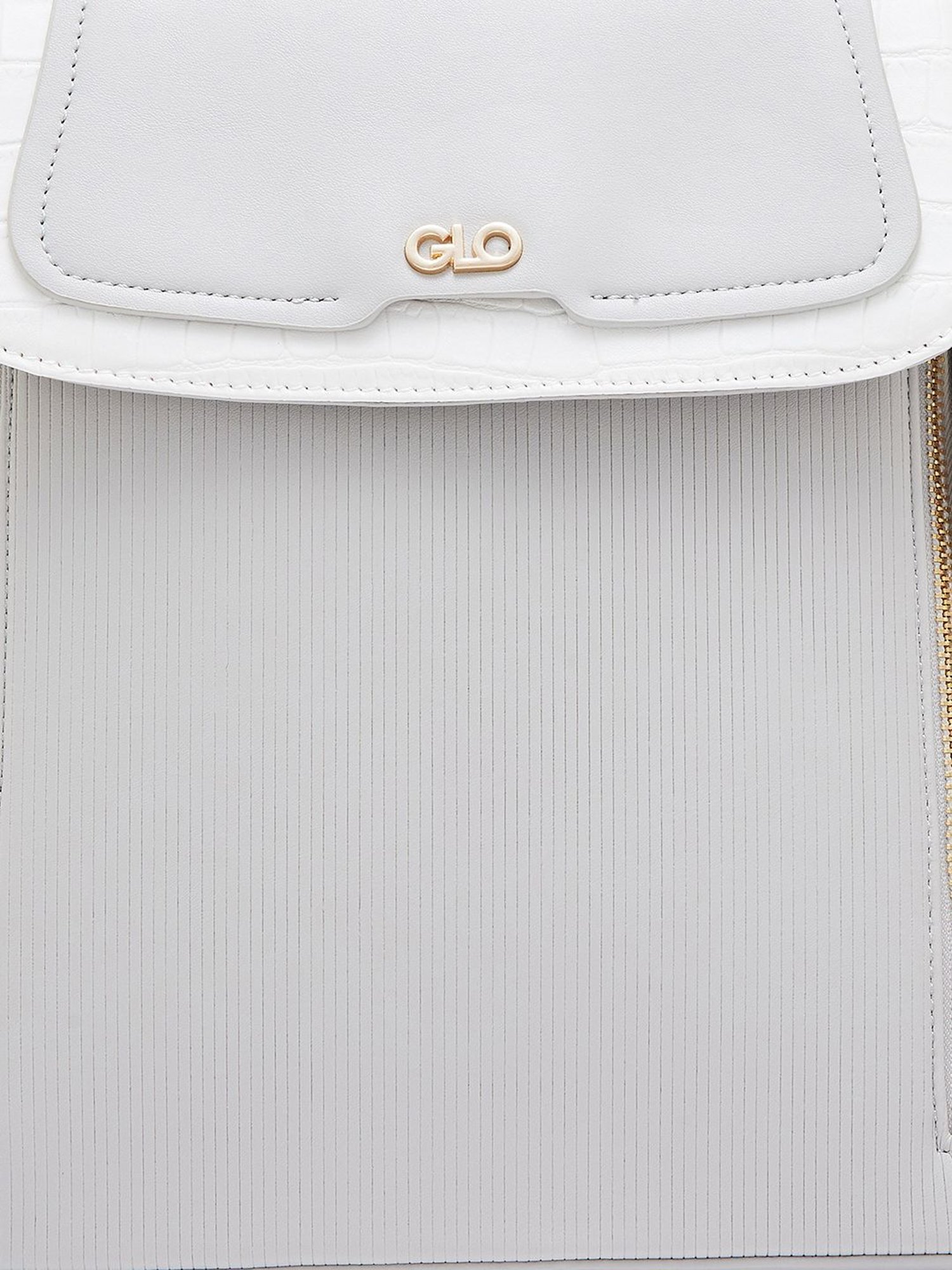 Globus Light Grey Textured Medium Backpack