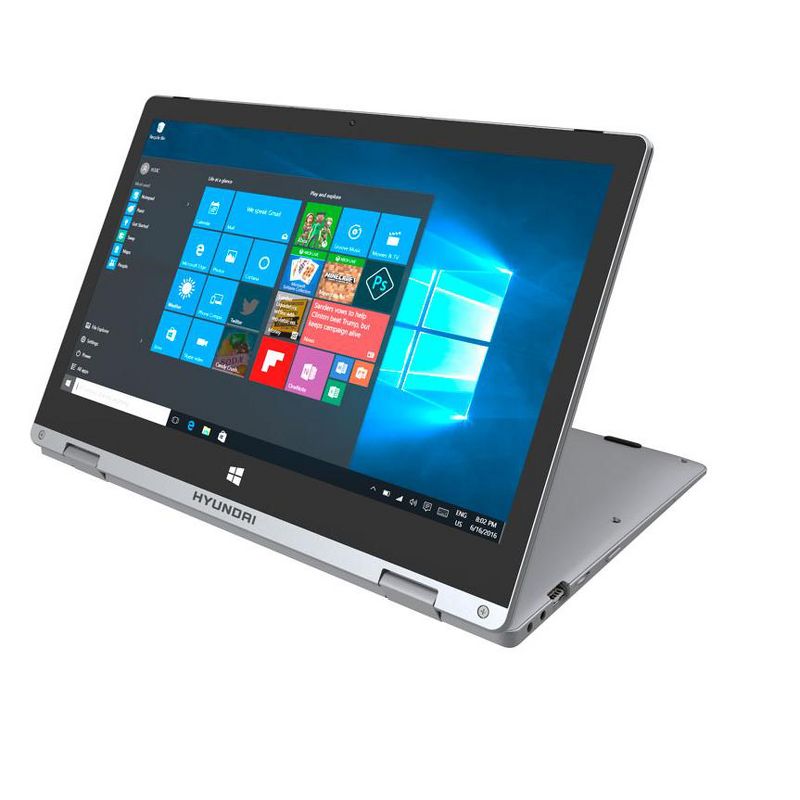 Hyundai FlipNote 11 - 11.6" 2in1 Touchscreen Metal Laptop, Full HD 1920x1080, Celeron, 4GB RAM, 64GB, Security Fingerprint Sensor, Expandable M.2 SSD 