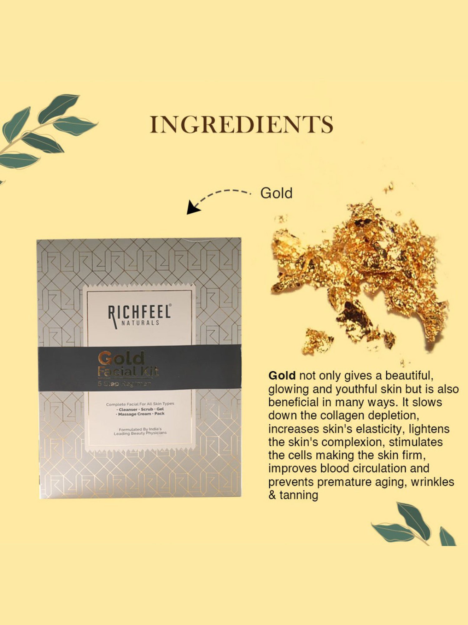Richfeel Gold Facial Kit - Pack of 3