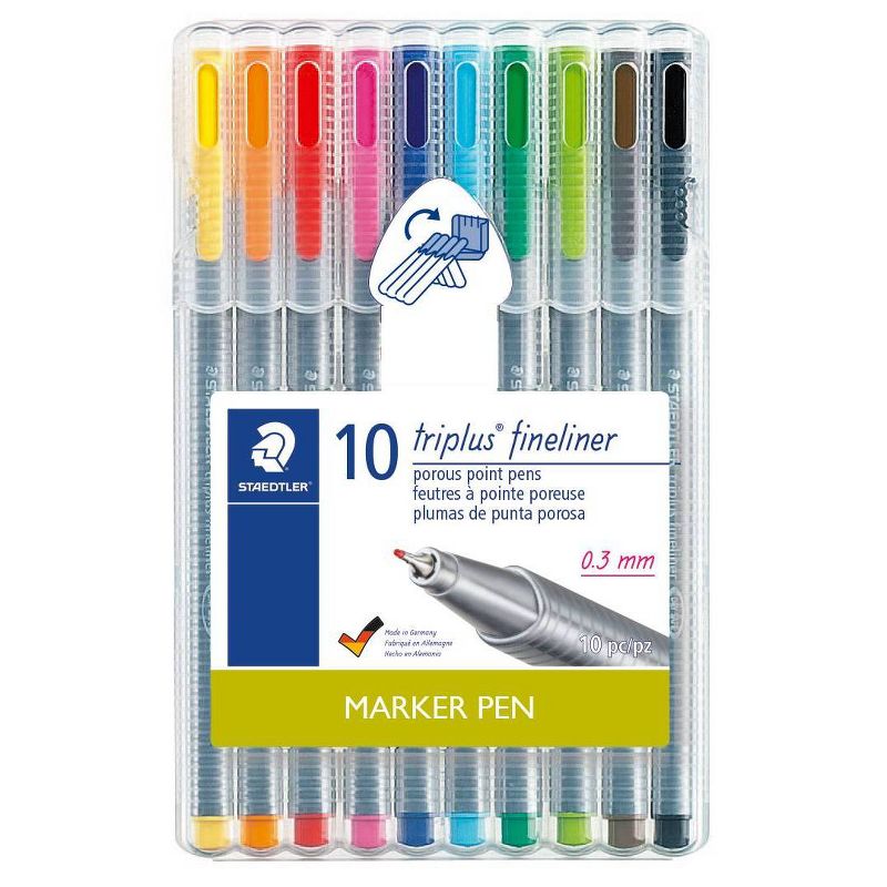 10pk Felt tip Marker Pen Multicolor - Staedtler