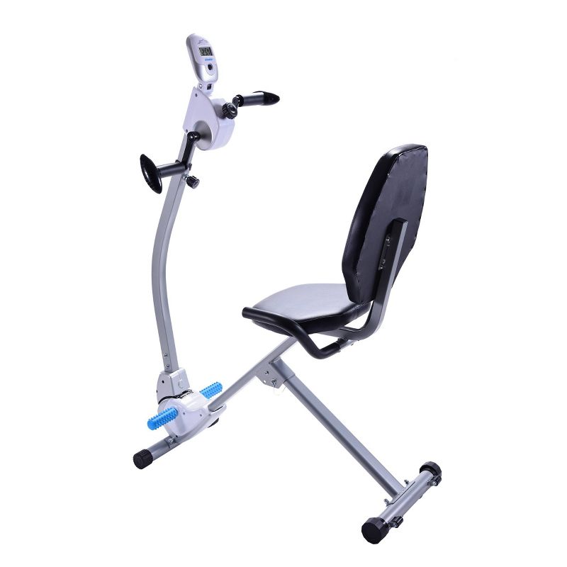 Body Flex Sports Body Rider BRF700 Stationary Full Body Cardio Exercise Upright Fan Bike with Dual Action Handlebars and Adjustable Seat