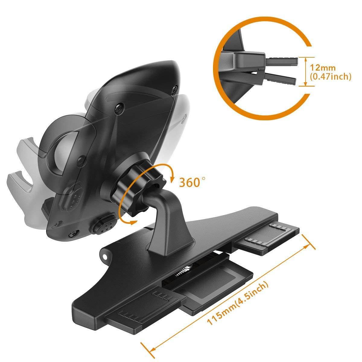 CD Slot Car Mount, Cuxwill Universal Phone holder One-Touch Release Cradle for Smartphones from 3.5-6 inch