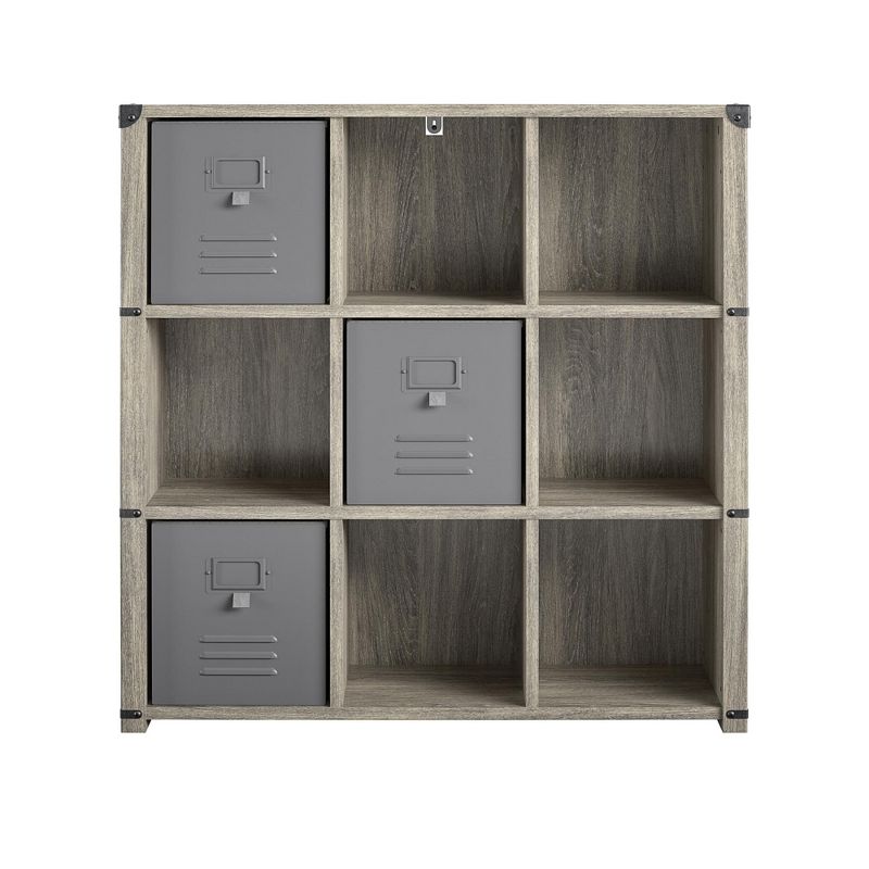 Nova 9 Cube Storage Bookcase - Grey Oak