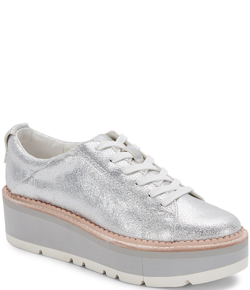 Dolce Vita Toyah Metallic Suede Platform Sneakers