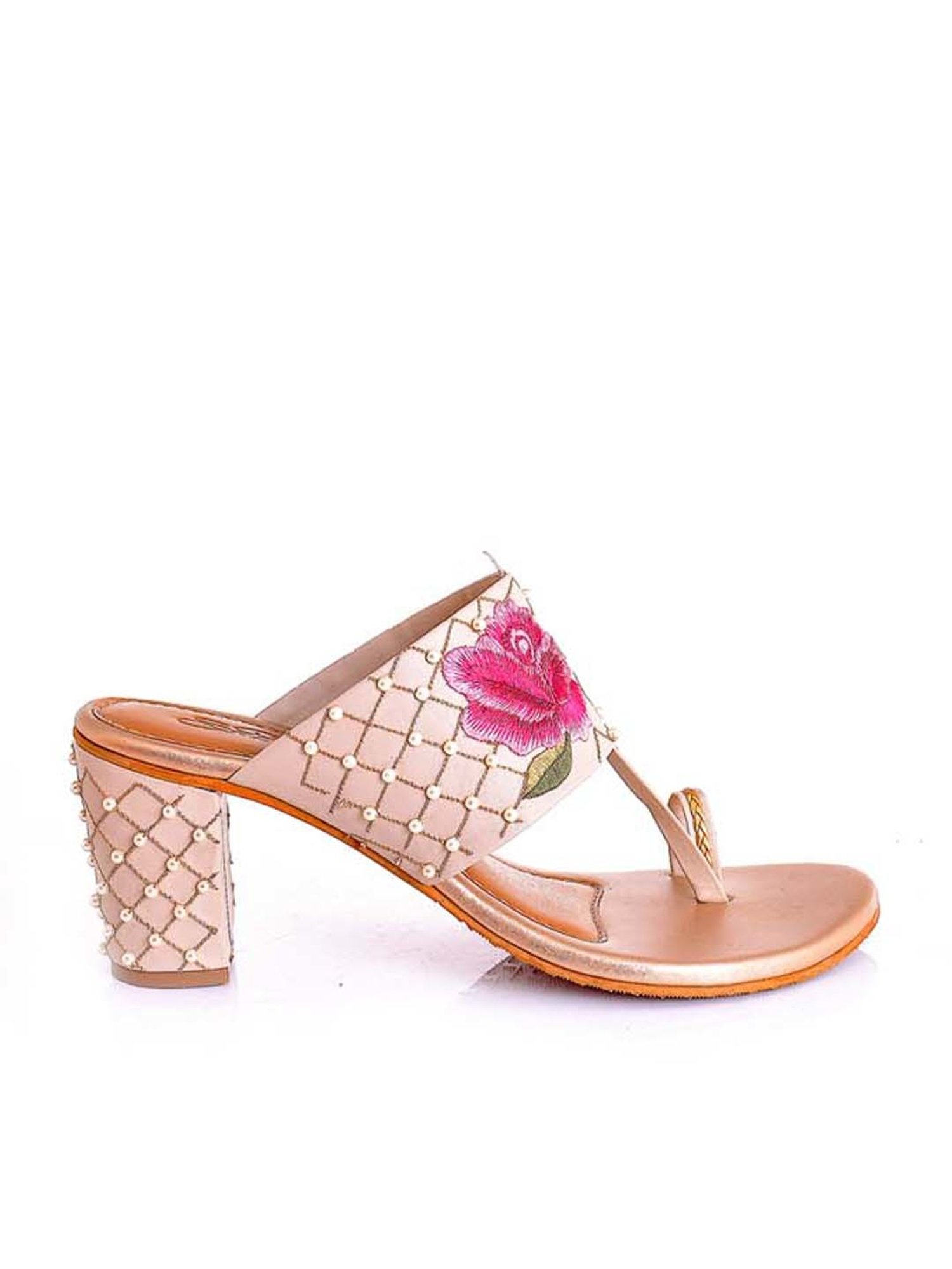 Sole House Women's Pink Toe Ring Sandals