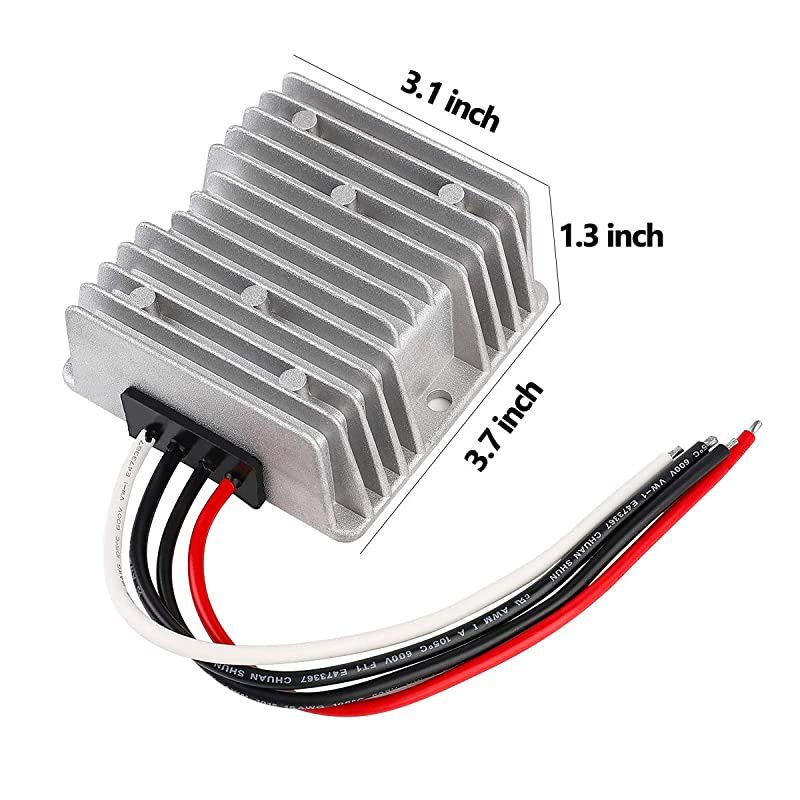 Voltage Reducer 24V Step Down to 12V 20A 240W Voltage Regulator Power Converter Waterproof Module Transformer for Golf Cart Club Car