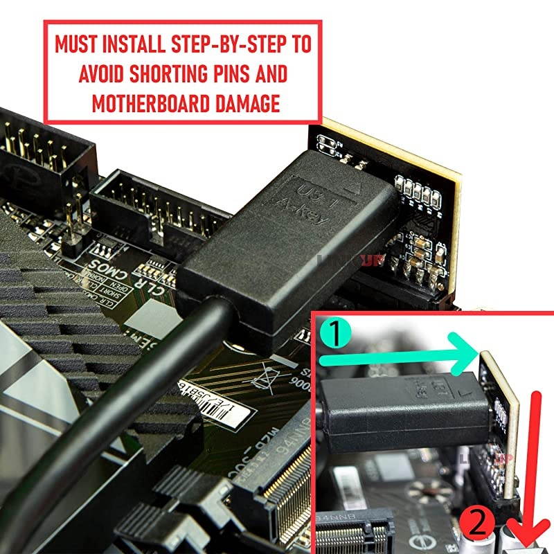 Active Chip USB 30 31 Gen 2 Internal IDC 20 Pin Motherboard Header to AKey 20 Pin Female Header Converter for Type C Panel Mount Adapter