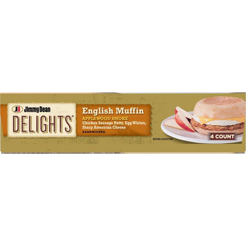 Jimmy Dean Delights Chicken Sausage, Egg Whites, & Cheese Frozen English Muffin - 4ct