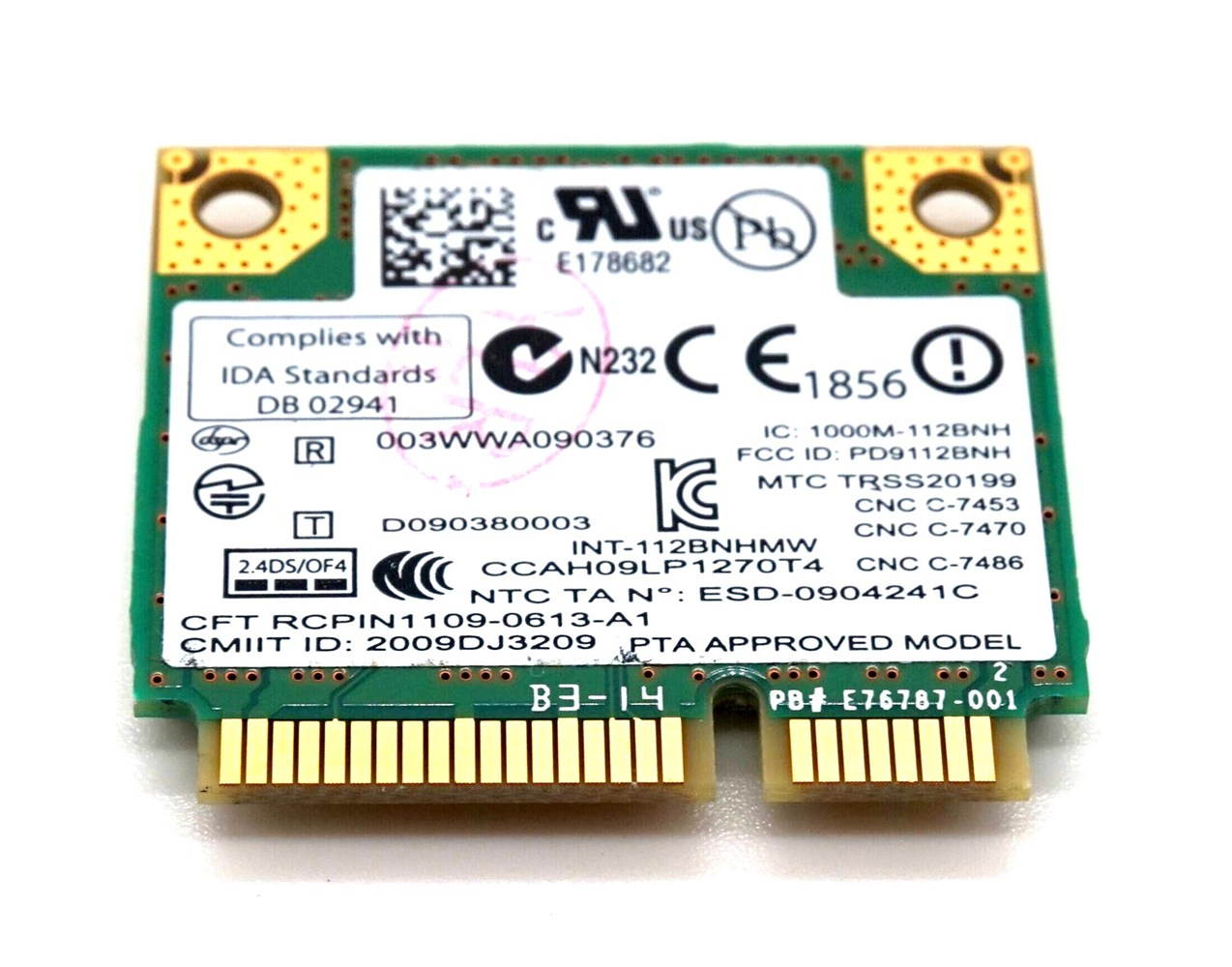 Plugadget Intel Wifi Link 1000 Wireless Half Mini Card- 112BNHMW For Dell Asus Acer