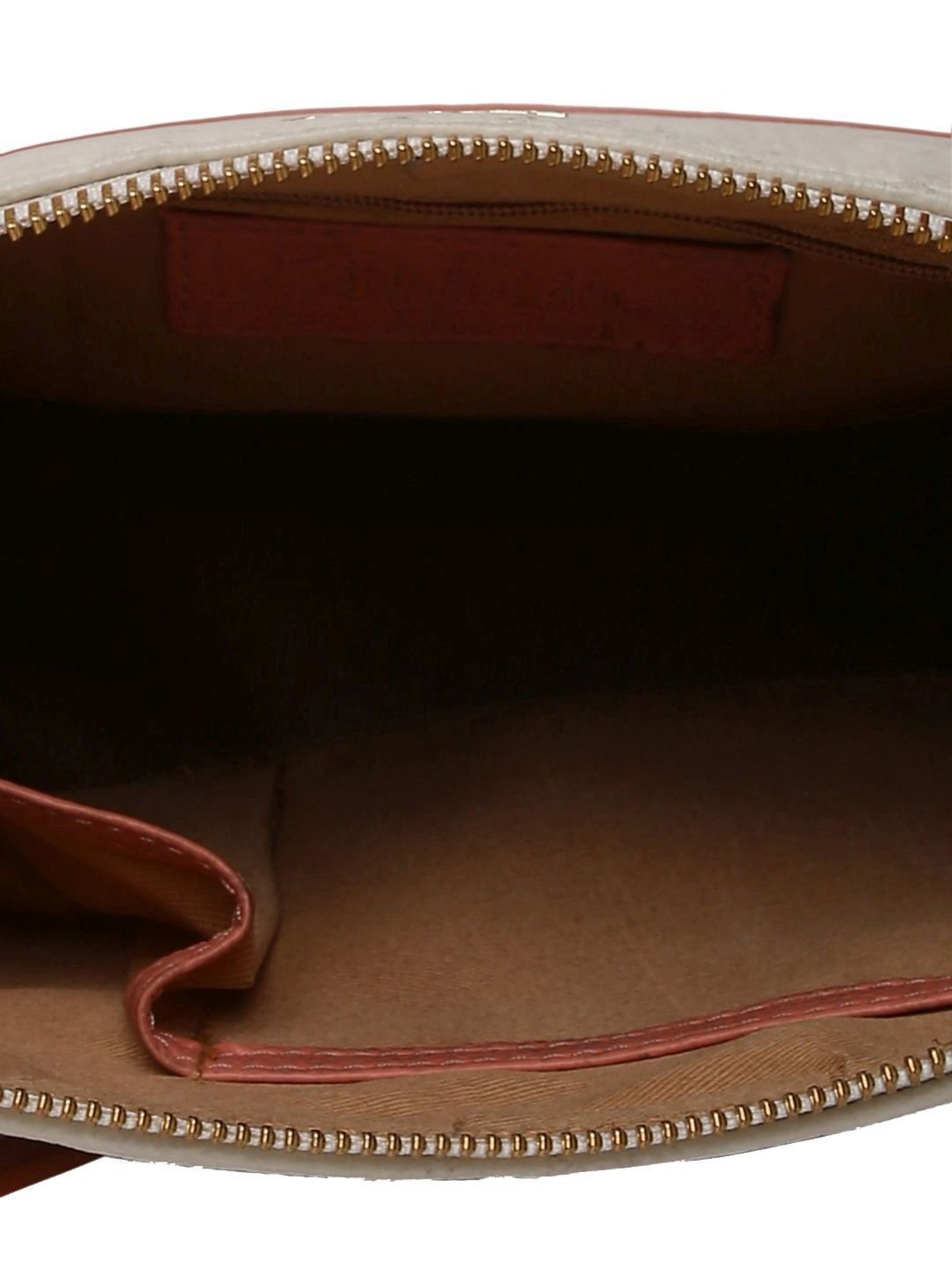 KLEIO White & Peach Solid Medium Handbag